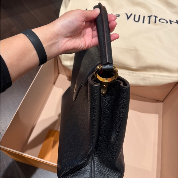 New Authentic Louis Vuitton Capucines GM Leather Black+Pink Handbag - Picture 4 of 17